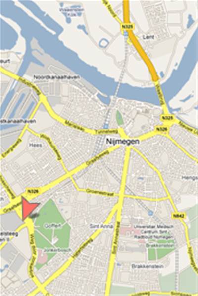 kaart centrum Nijmegen